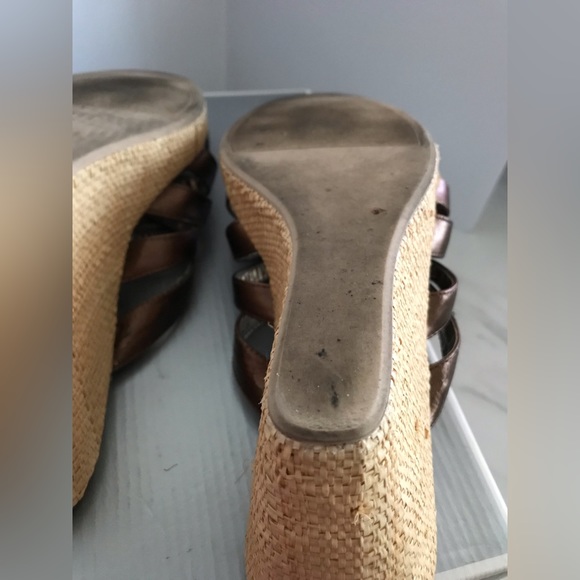 Cloud walker bronze trinity wedge slip on sandal 8W - Picture 14 of 16